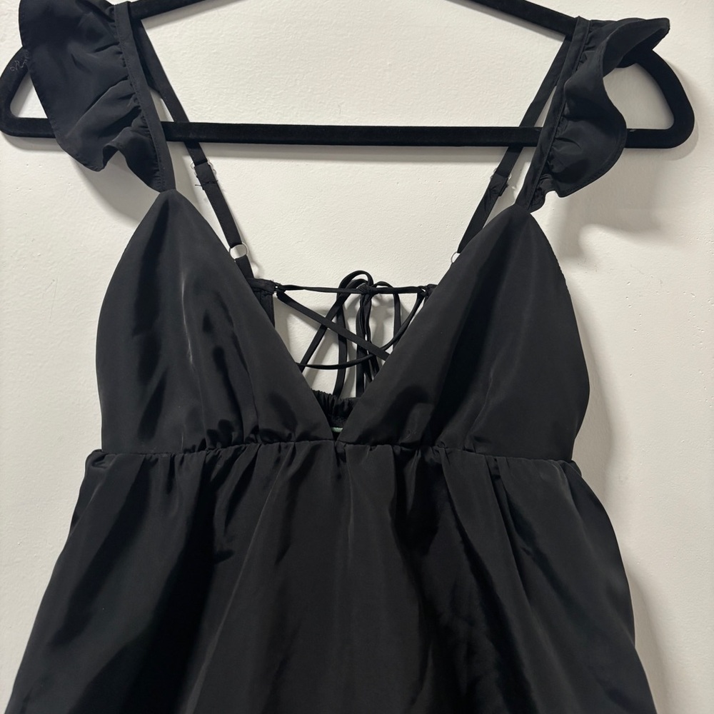 Wild Fable Sexy Black V Plunge A Line Mini Dress XXS